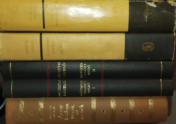 5 db Passuth reg�ny: Lagun�k -  H�tszer v�gott mez� I-II - Aranyk�dben f�znak az Istenek + Fekete b�rsonyban + Lombard kast�ly/Lag�n�k