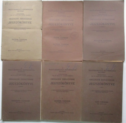 A Magyarorszgi Reformtus Egyhz Budapesten 1928. vi mjus h 8. napjn megnylt orszgos zsinatnak jegyzknyve I-VII.