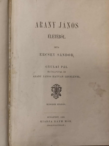 Ercsey Sndor - Arany Jnos letbl