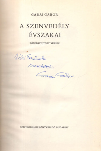 A szenved�ly �vszakai