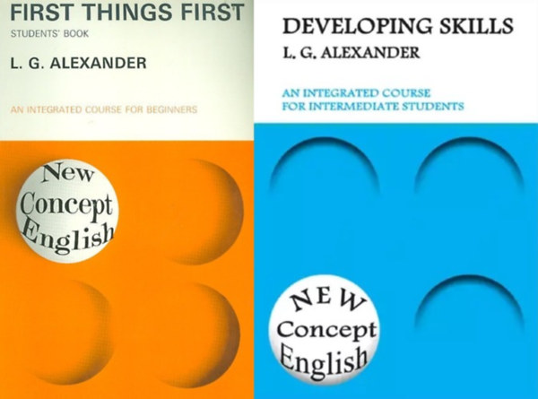 2 db L. G. Alexander New Concept English angol nyelvk�nyv: First Things First - Students' book + Developing skills -  New Concept English