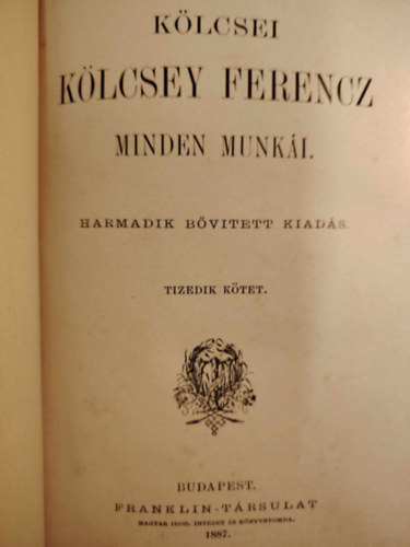 Klcsey Ferencz minden munki X. ktet