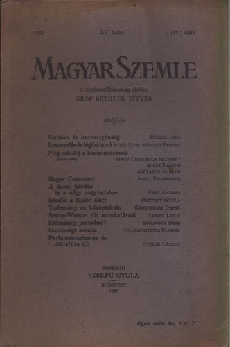 Magyar Szemle 1932. v XV. ktet 1.(57.) szm