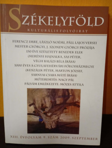Sz�kelyf�ld Kult�r�lis foly�irat XIII. �vfolyam 9. sz�m