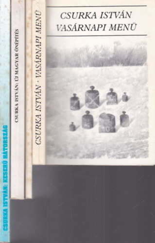 4 db. politikai k�tet (Vas�rnapi men� + Vas�rnapi jegyzetek + �j magyar �n�p�t�s + Keser� h�torsz�g)