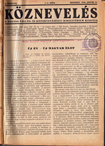 K�znevel�s II. �vfolyam 1946/1-24. sz�m (teljes)