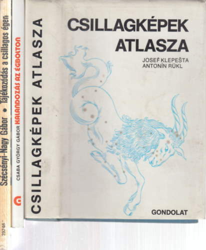 3 db. csillag�szat (Csillagk�pek atlasza + Kalandoz�s az �gbolton + T�j�koz�d�s a csillagos �gen)