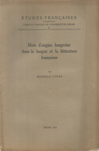 Mots d'origine hongroise dans la langue et la littrature franaises