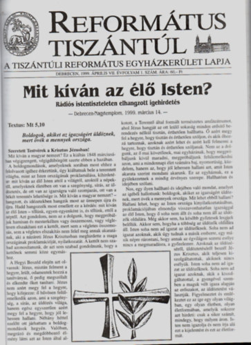 Reformtus Tiszntl 1999. vfolyam (teljes)