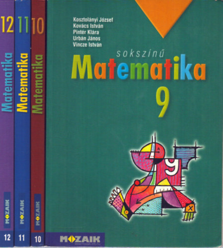 4 db Soksz�n� matematika 9-12 (MS-2309T, MS-2310, MS-2311T, MS-2312)