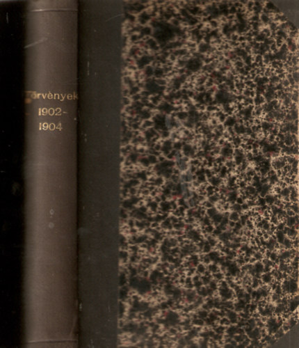 Az 1902, 1903, 1904. vi trvnyek gyjtemnye (a hrom v egybe van kttetve)