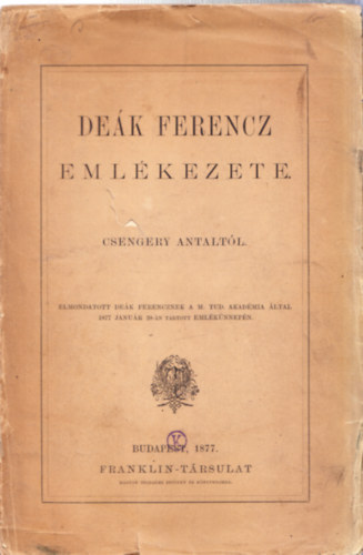 Dek Ferencz emlkezete