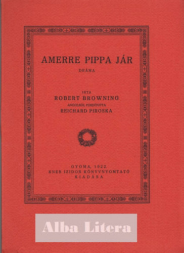 Amerre Pippa jr (Monumenta Literarum II. sorozat, 12. szm)