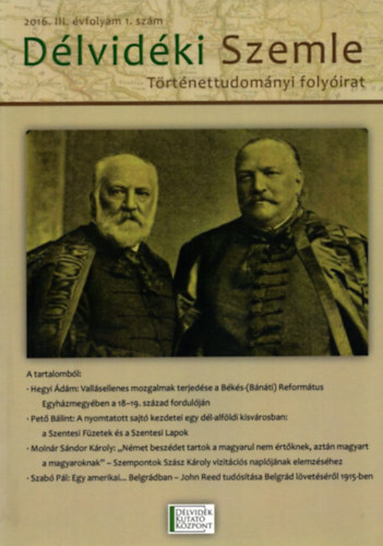 D�lvid�ki Szemle- T�rt�nettudom�nyi foly�irat 2016. III. �vfolyam 1. sz�m