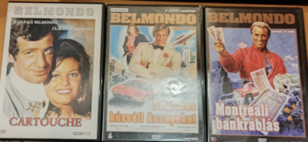 3 db Belmondo DVD: Cartouche + Kellemes hsvti nnepeket + Montreali bankrabls
