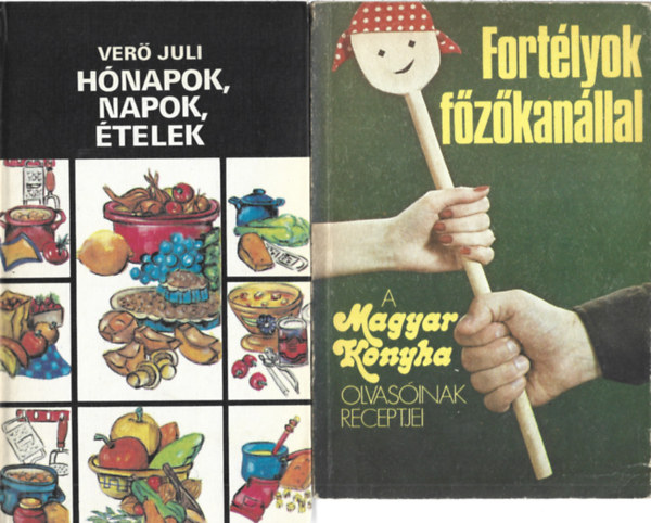 2 db k�nyv, Ver� Juli: H�napok, napok, �telek, Fort�lyok f�z�kan�llal