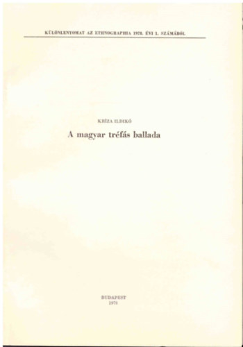 A magyar tr�f�s ballada (k�l�nlenyomat)