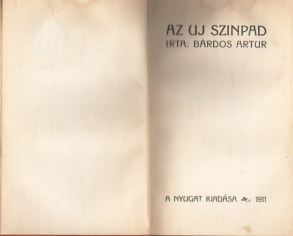 Az uj szinpad