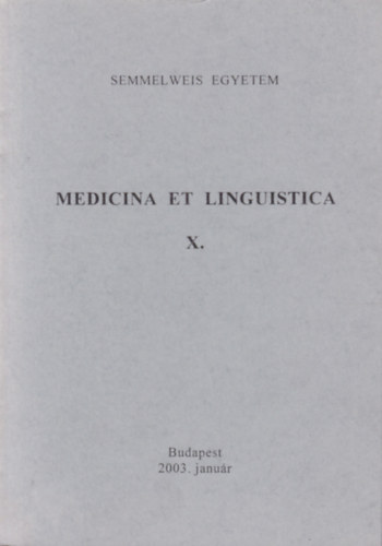 Medicina et Linguistica X.