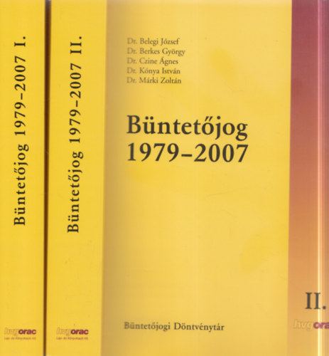 B�ntet�jog I-II. 1979-2007