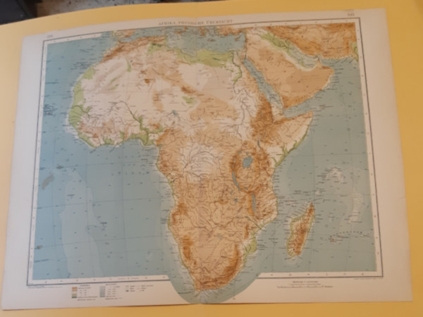 Afrika, Physische �bersicht t�rk�p 1:20000000