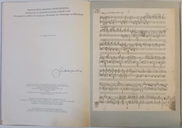 Sonata Zongoraszon�ta - al��rt - 1926 Piano solo ( magya-n�met k�ziratr�l k�sz�lt)