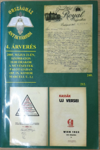 Orsz�gh�z Antikv�rium 4. �rver�s