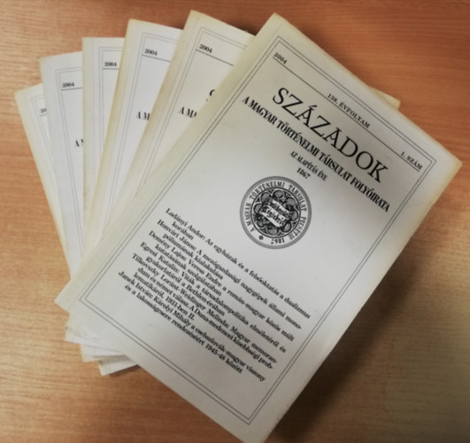 Szzadok - 138. vfolyam -2004 -1-6. szm (6db, teljes vfolyam)
