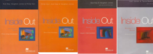 Inside Out - Student's Book (Upper intermediate) + Inside Out - Student's  Workbook with Key (Upper intermediate) +Inside Out: Pre-intermediate Student's Book + Inside Out - Advanced Student's Book ( 4 ktet )