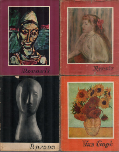 4 db Mvszet kisknyvtra egytt: Renoir, Rouault, Borsos, Van Gogh.