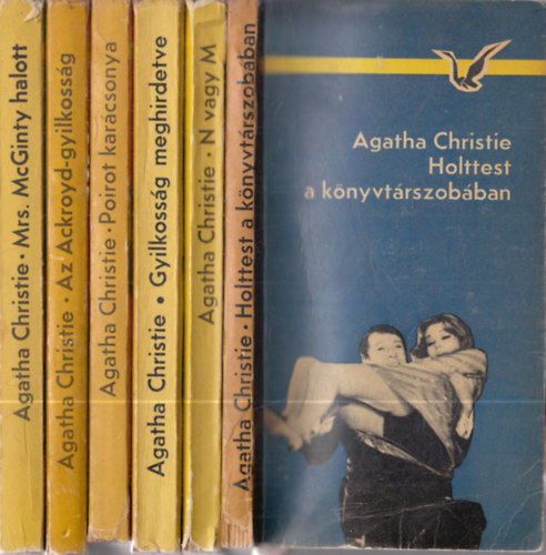 Agatha Christie - 6 db Agatha Christie regny az Albatrosz sorozatbl: Holttest a knyvtrszobban + N vagy M + Gyilkossg meghirdetve + Poirot karcsonya + Az Ackroyd-gyilkossg + Mrs. McGinty halott