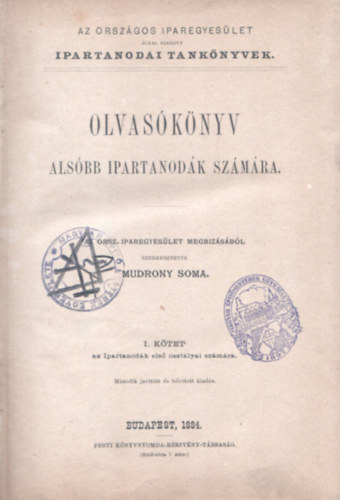 Olvas�k�nyv als�bb ipartanod�k sz�m�ra