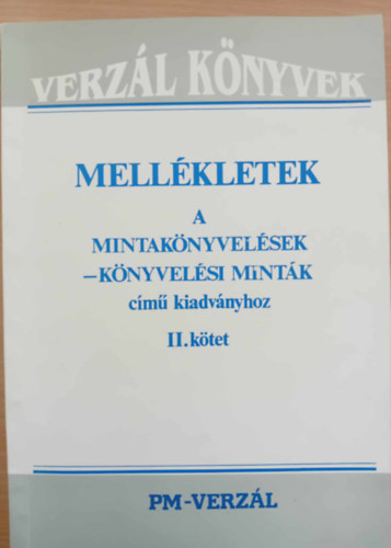 Mellkletek a mintaknyvelsek-knyvelsi mintk cm kiadvnyhoz II