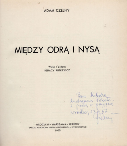 Miedzy odra I nysa- Lengyel helyt�rt�net- dedik�lt