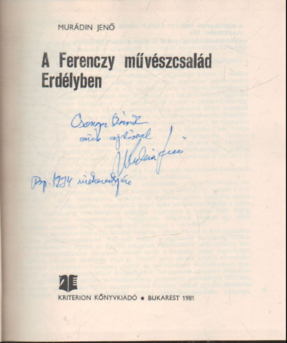 A Ferenczy csald Erdlyben