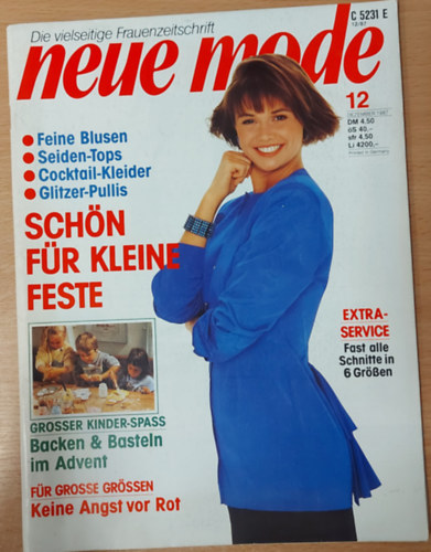 Die vielseitige Frauenzeitschrift - Neue Mode Dezember 1987