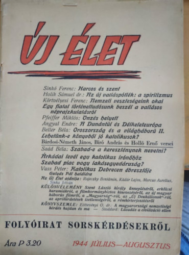 6 db j let folyirat: 1944 janurtl 1944 jlius-augusztusig