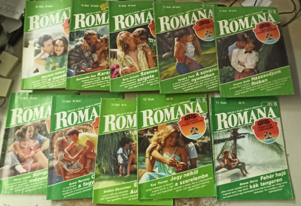 10 db Romana magazin 11-20. fzet (Fehr haj kk tengeren-Jegy nlkl a szerelembe-denkert Ausztrliban-Cskolj meg a fagyngy alatt!....)