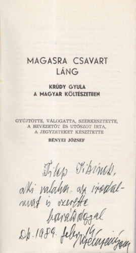 Magasra csavart lng - Krdy Gyula a magyar kltszetben ( Koszor 1. ) - Dediklt