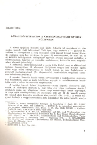 R�mai ed�nyf�liratok a nagykanizsai Thury Gy�rgy M�zeumban - K�l�nlenyomat