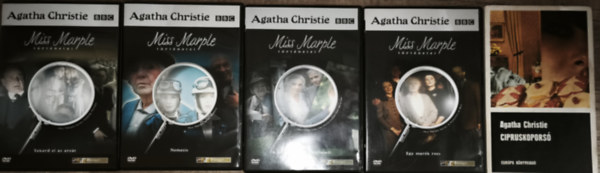 4db Miss Marple DVD + aj�nd�k Agatha Christie reg�ny - Miss Marple t�rt�netei-Takard el az arc�t, Nemezis, A krist�lyt�k�r meghasadt, Egy mar�k rozs + Cipruskopors�