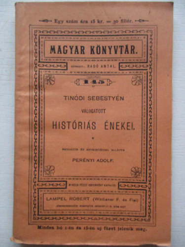 Tindi Sebestyn vlogatott histris nekei, Faludi Ferencz versei