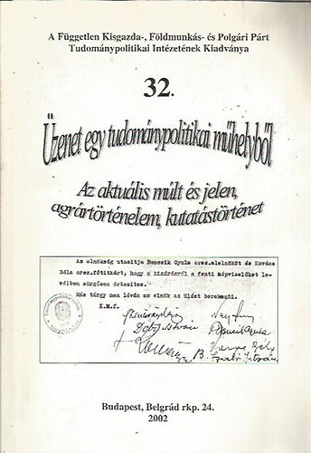 zenet egy tudomnypolitikai mhelybl