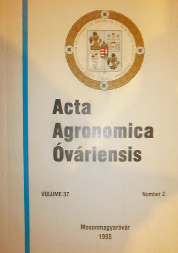 Szalka va  (szerk.) - Acta Agronomica vriensis Volume 37. Number 2.