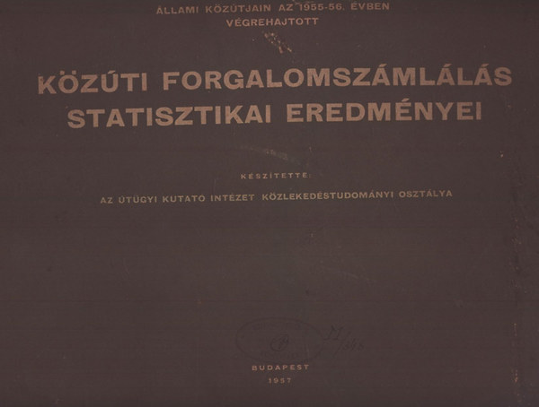 Kzti forgalomszmlls statisztikai eredmnyei (1955-56)