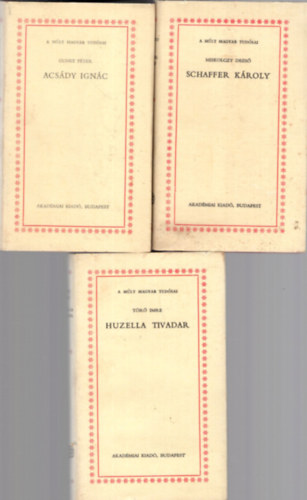 3 db t�rt�nelmi �letrajz (egy�tt) 1. Acs�dy Ign�c, 2. Schaffer K�roly, 3. Huzella Tivadar
