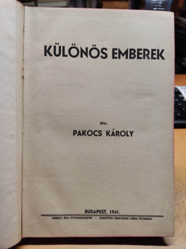 Pakocs Kroly - Klns emberek -Novellk