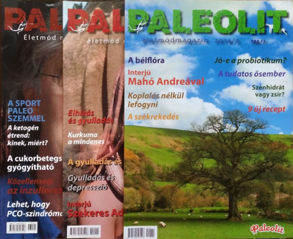 Paleolit �letm�d Magazin, 2013/1. + 2014/1-2. (3 sz�rv�nysz�m)
