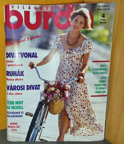 Burda Vil�gdivat - 1994/4. Sz�m (T�bb mint 60 modell kezd�knek �s halad�knak) Szab�sminta mell�kletekkel
