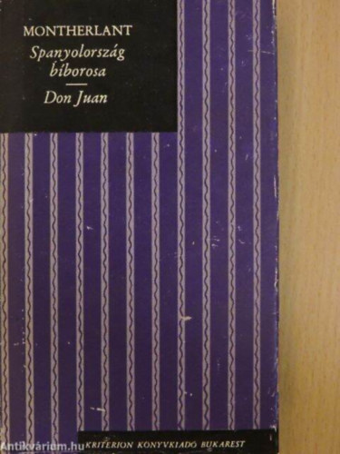 Henry de Montherlant - Spanyolorszg bborosa-Don Juan